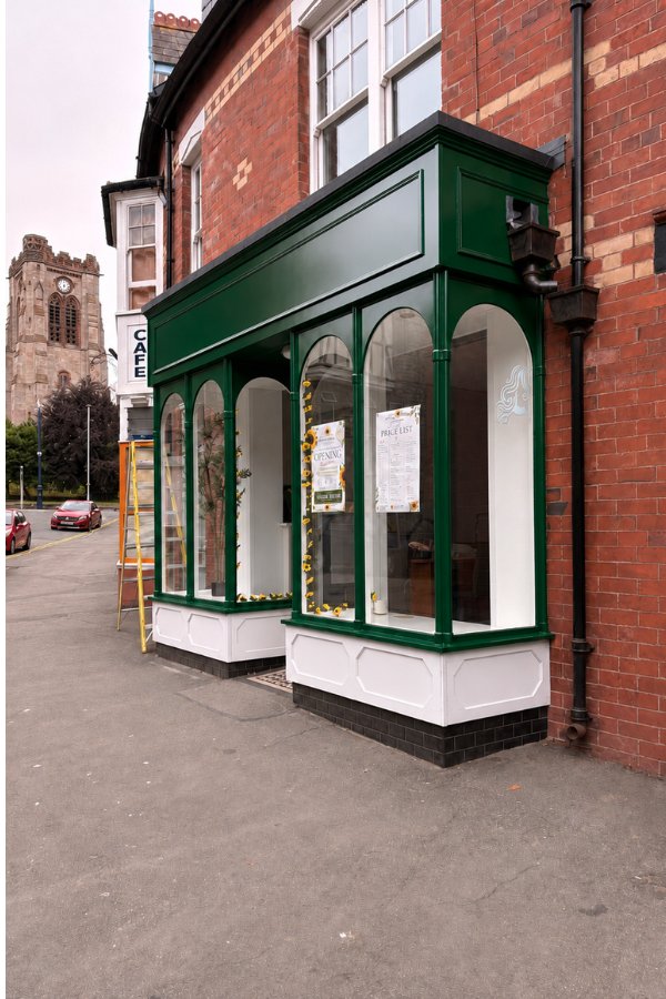 Freshly painted shopfront in Conwy by Shane Williams Painter